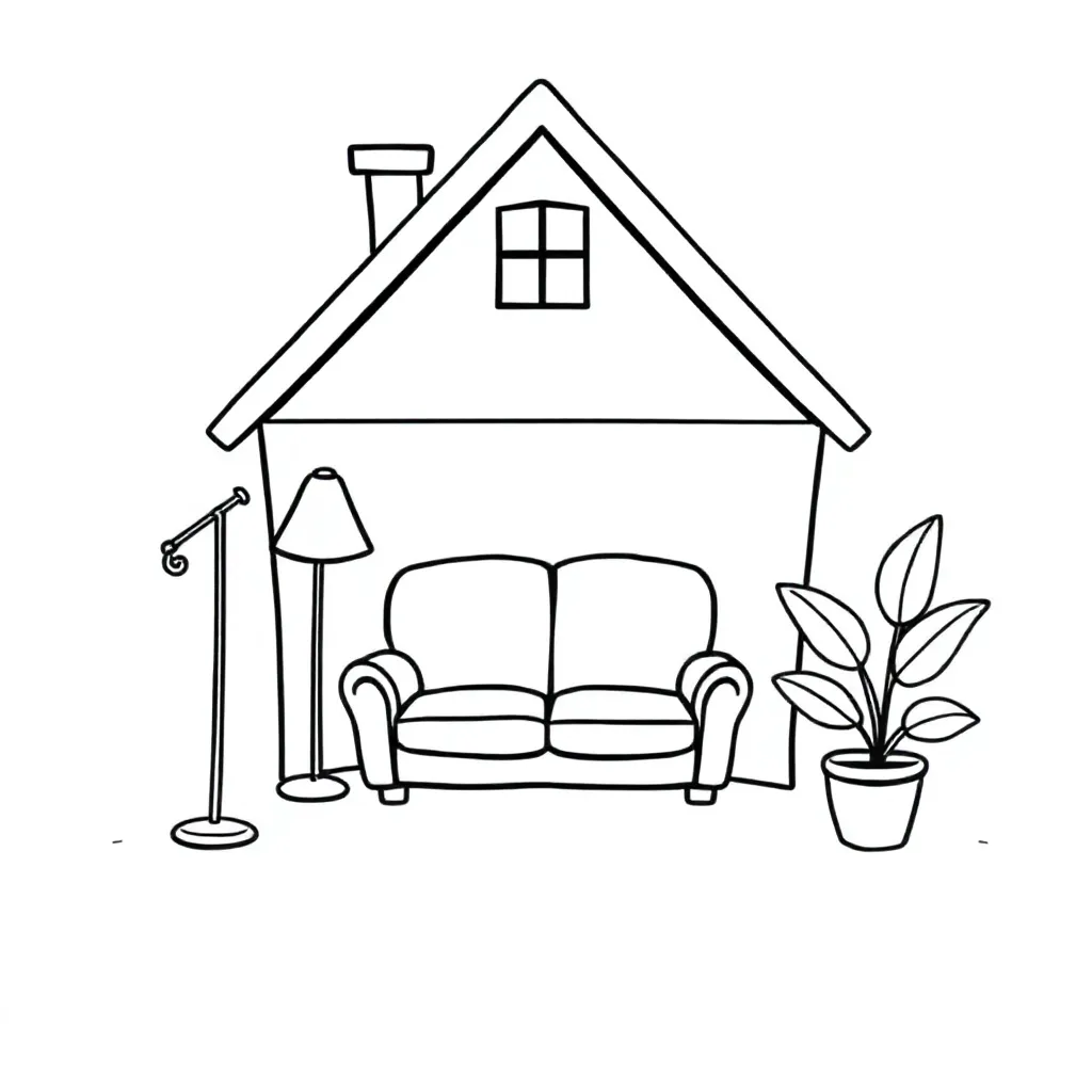 binnenstebuiten kleurplaat voor kinderen