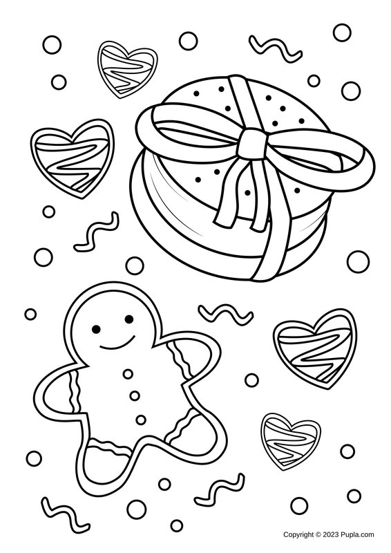 Biscuits De Noel coloring page for children