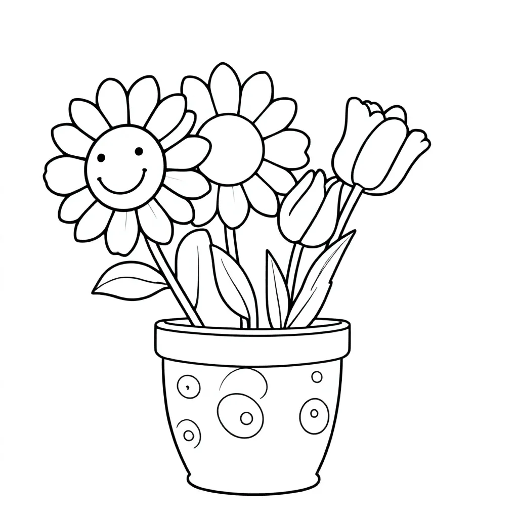 Bloemen coloring page for children
