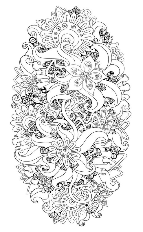 Bloemen Ovaal coloring page for children