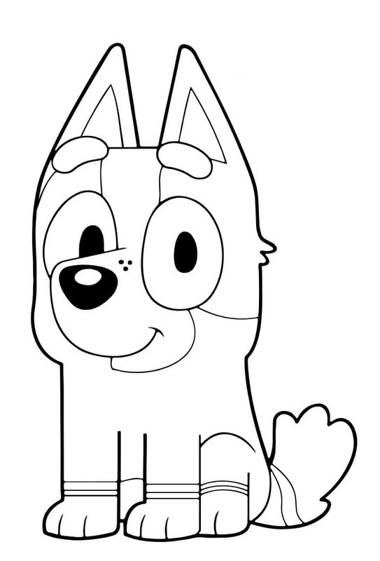 Bluey Lindo Socks coloring page for children