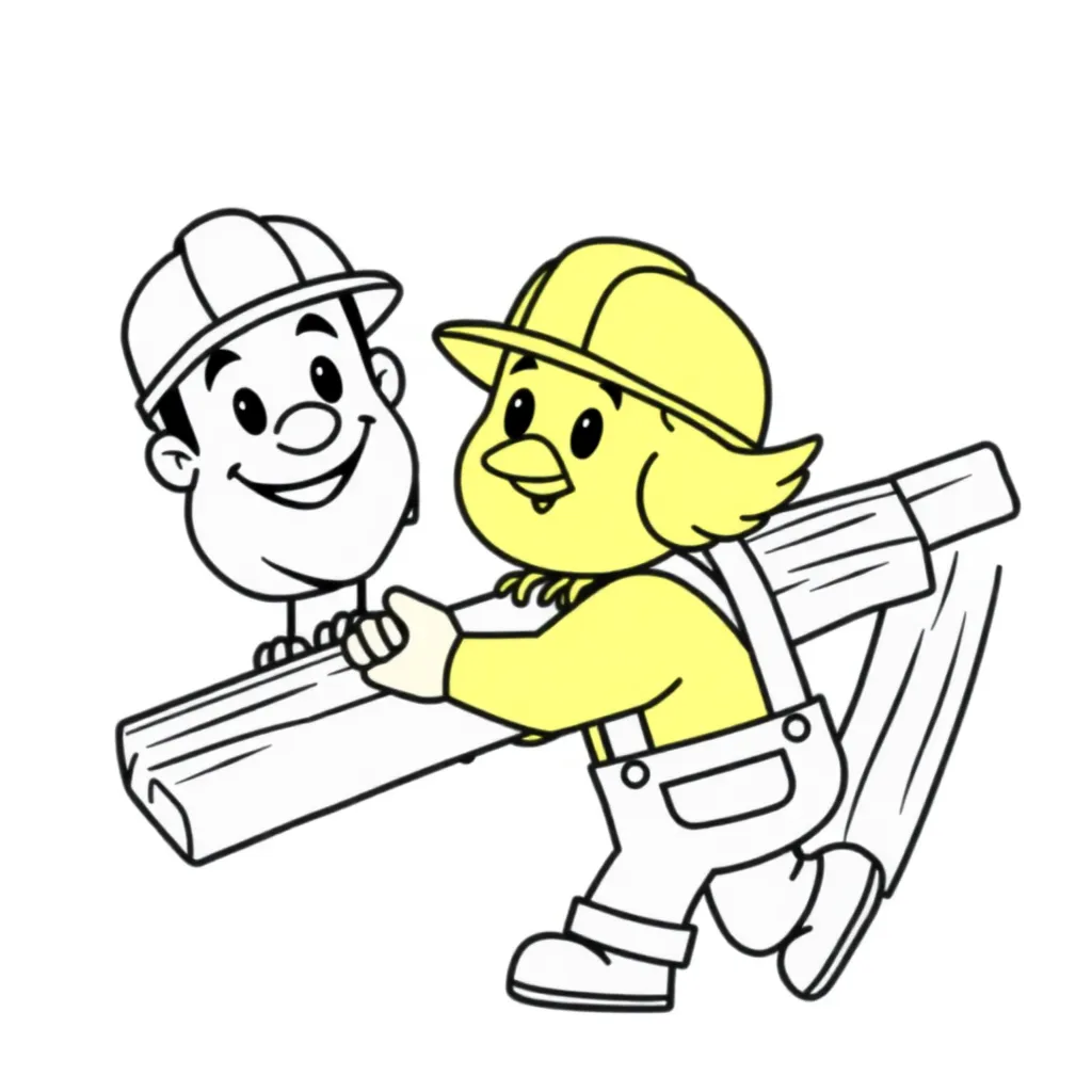 Bob De Bouwer Constructie Veiligheid Beroepen Vriendelijk coloring page for children