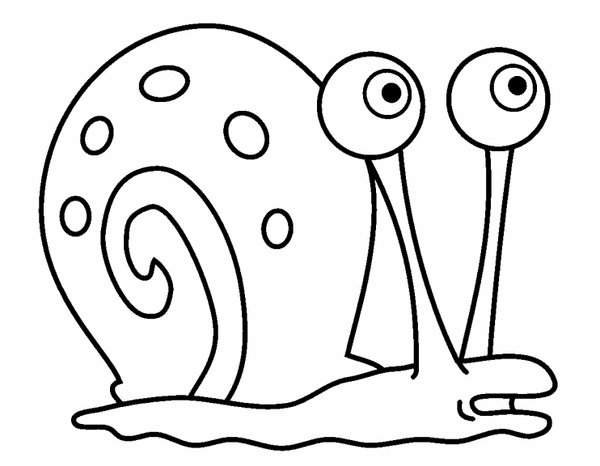 Bob L Eponge Gary L Escargot coloring page for children