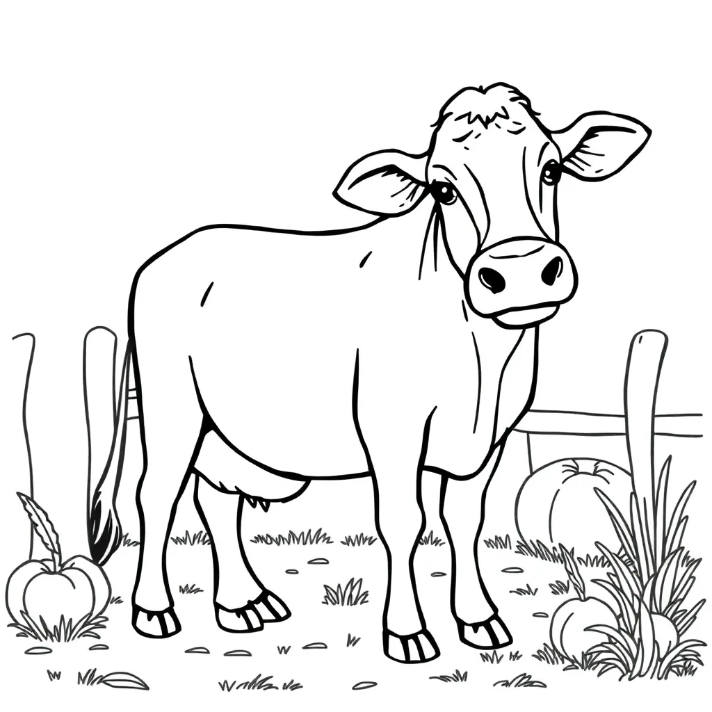 Boerderij Dieren Landelijk Gezellig Natuur coloring page for children