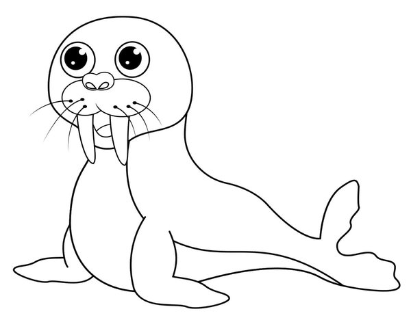 Bonita Foca coloring page for children