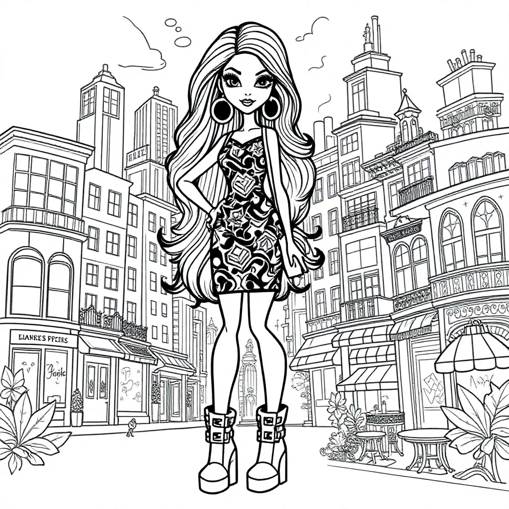 Bratz Mode Pop coloring page for children