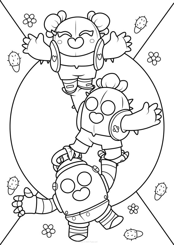 Feuille de coloriage Brawl Stars Spike