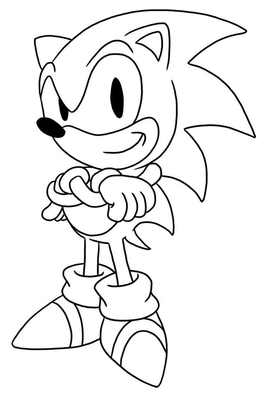 Brazos Cruzados De Sonic coloring page for children