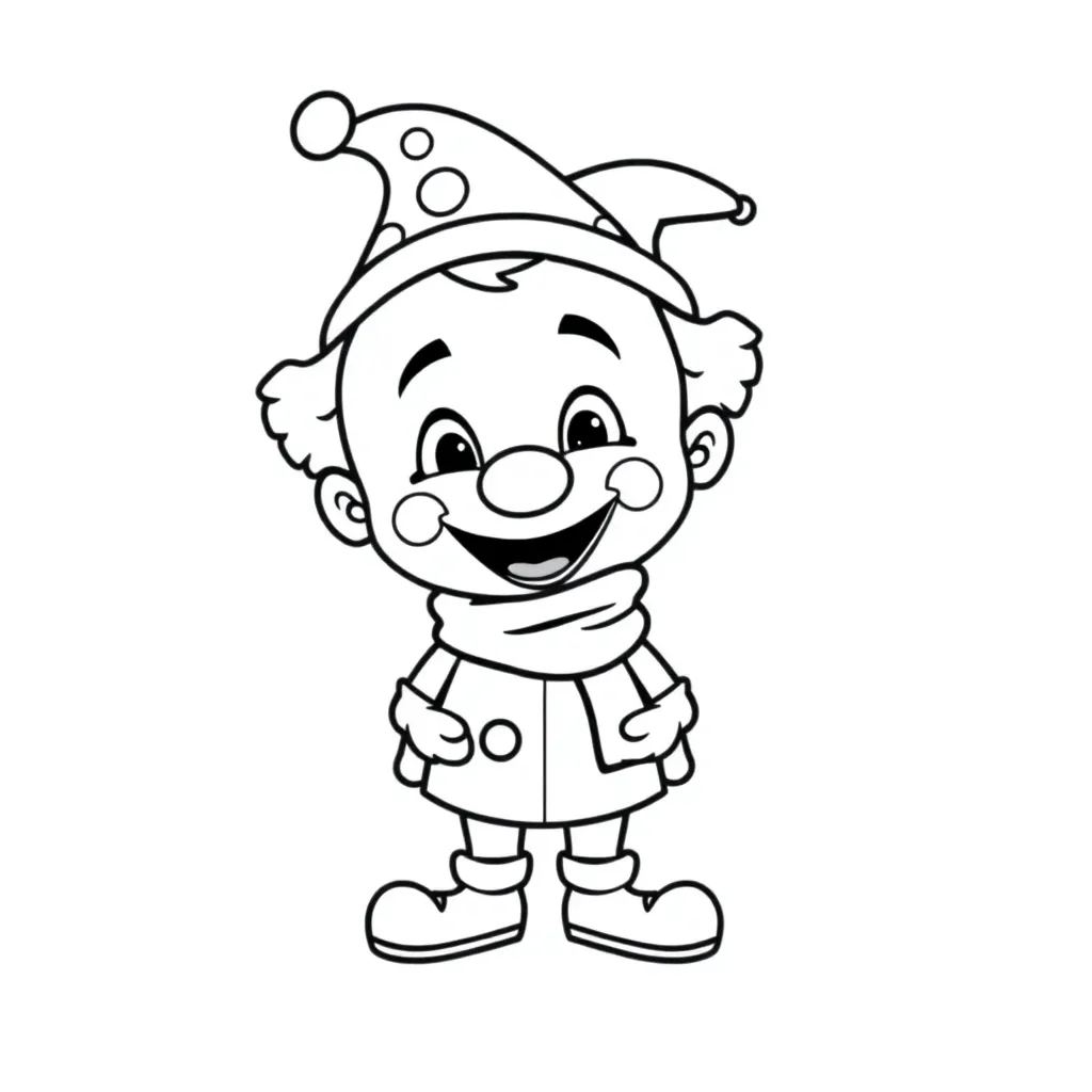 Bumba Circus Clown Kinderen Vrolijk coloring page for children