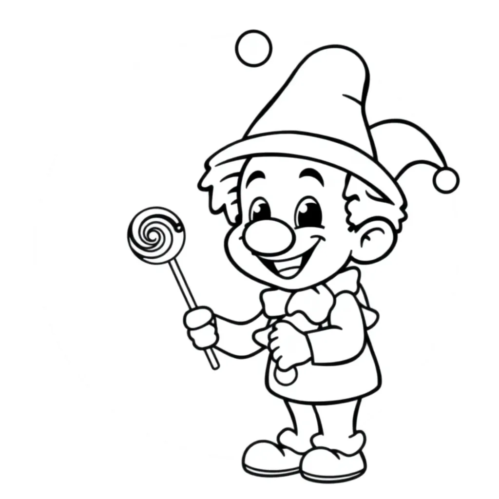 Bumba Clown Circus Vrolijk Kinderen coloring page for children