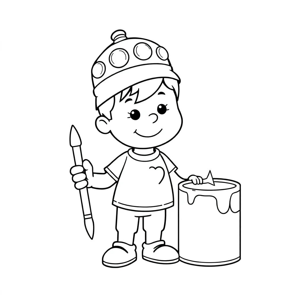 Free Bumba Clown Coloring Page. Fun, Creative Coloring Sheet for Kids.