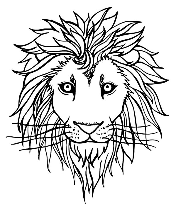 Cabeza De Leon coloring page for children