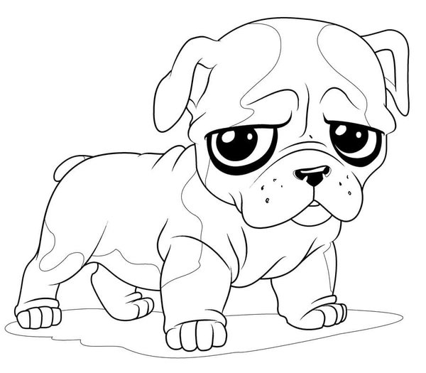 Cachorro De Aspecto Triste coloring page for children