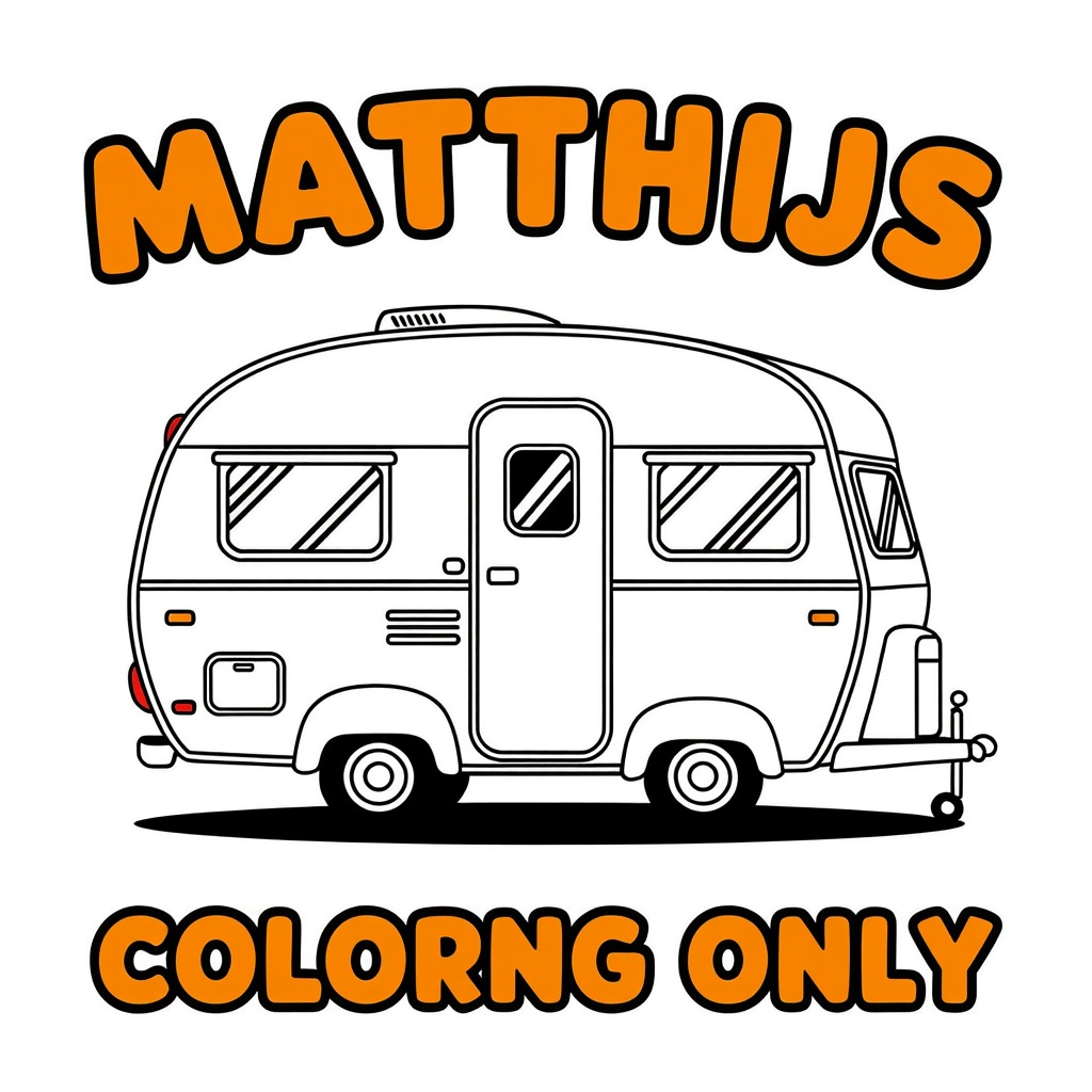 caravan coloring page for children