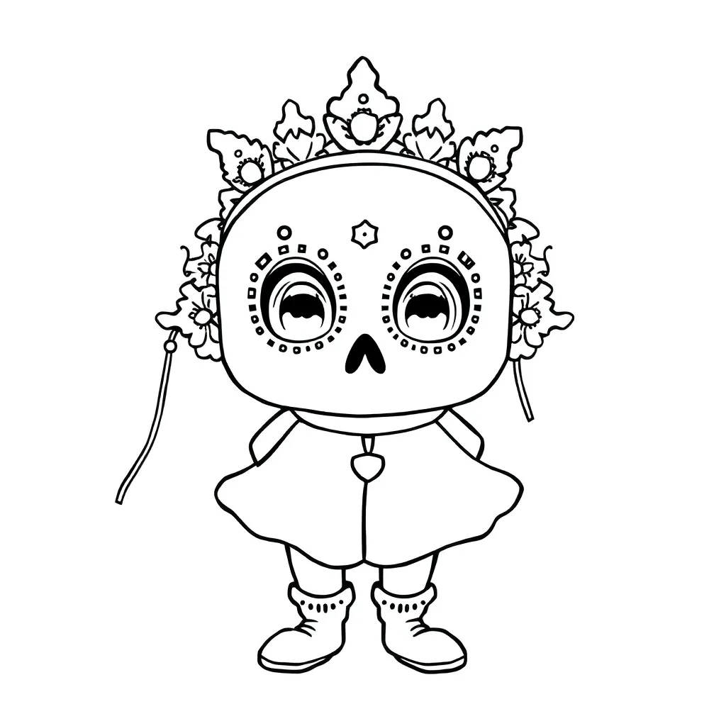 Carnaval Feest Optocht Kostuum Vrolijk coloring page for children
