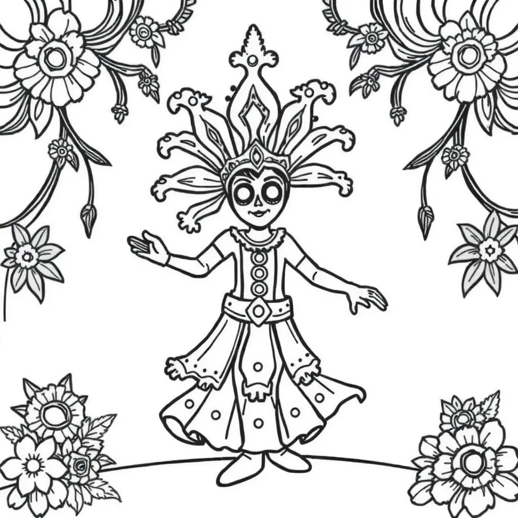 Carnaval Festival Feest Vrolijk Kleurrijk coloring page for children