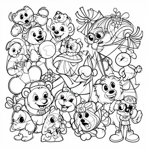 Cartoon kleurplaat voor kinderen