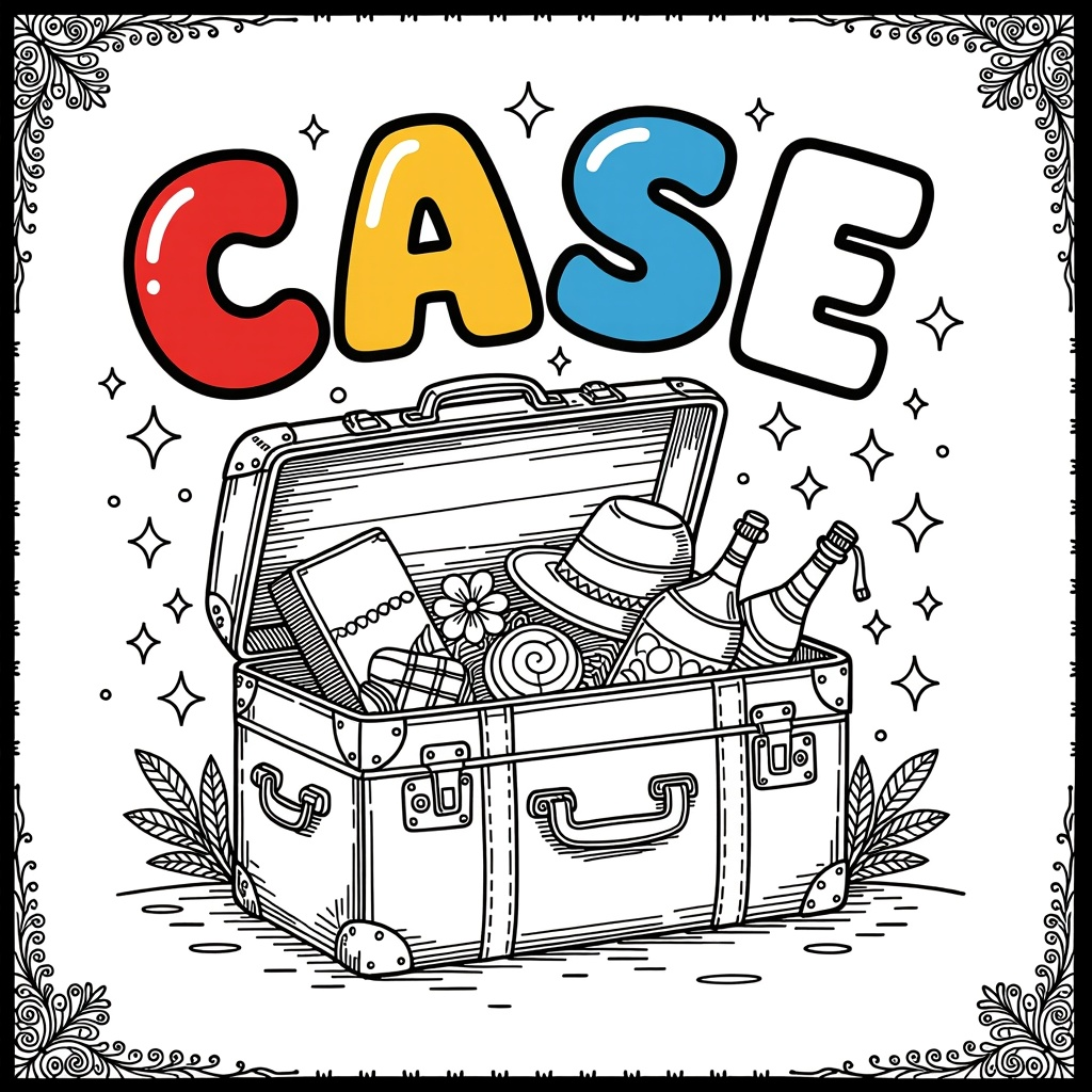 CASE coloring page for children