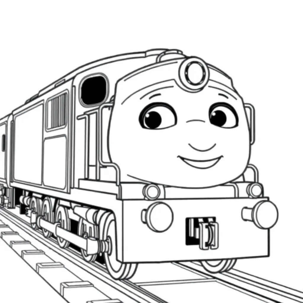 Chuggington Trein Cartoon Kinderen Creatief coloring page for children