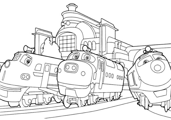 Chuggington Treinen Samen coloring page for children