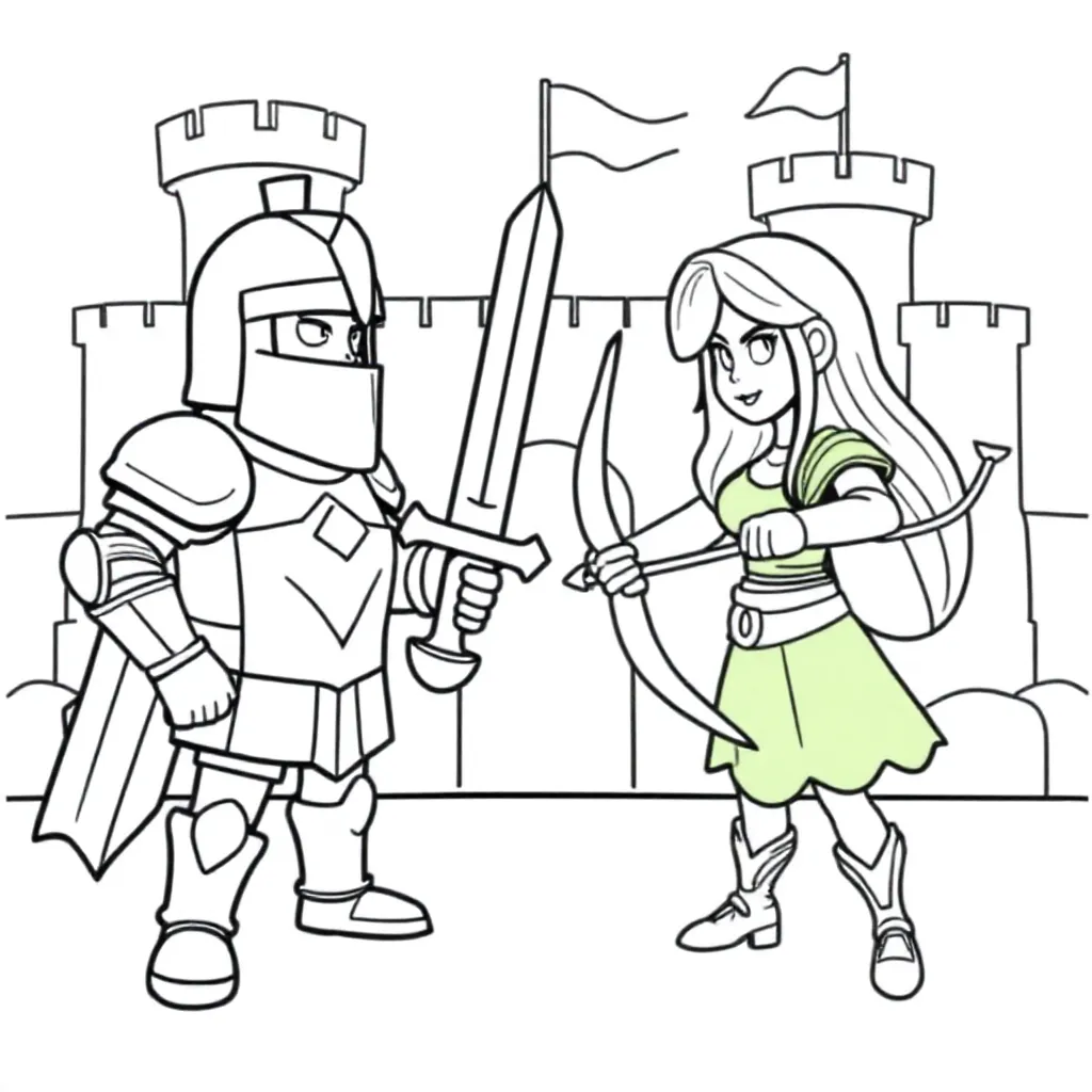 clash royal kleurplaat voor kinderen