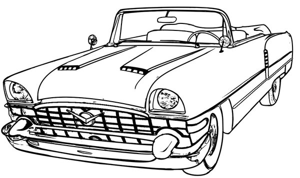 Coches Chevy Descapotable coloring page for children