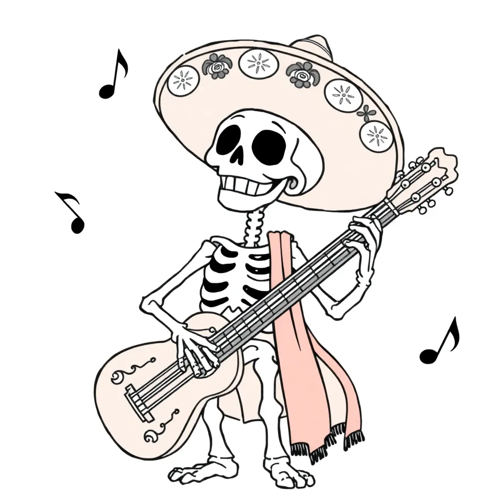 Coco, Disney, Pixar, Musik, Rivera Malvorlage für Kinder