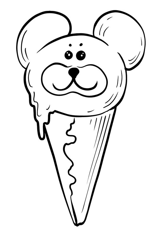 Creme Glacee A L Ours coloring page for children