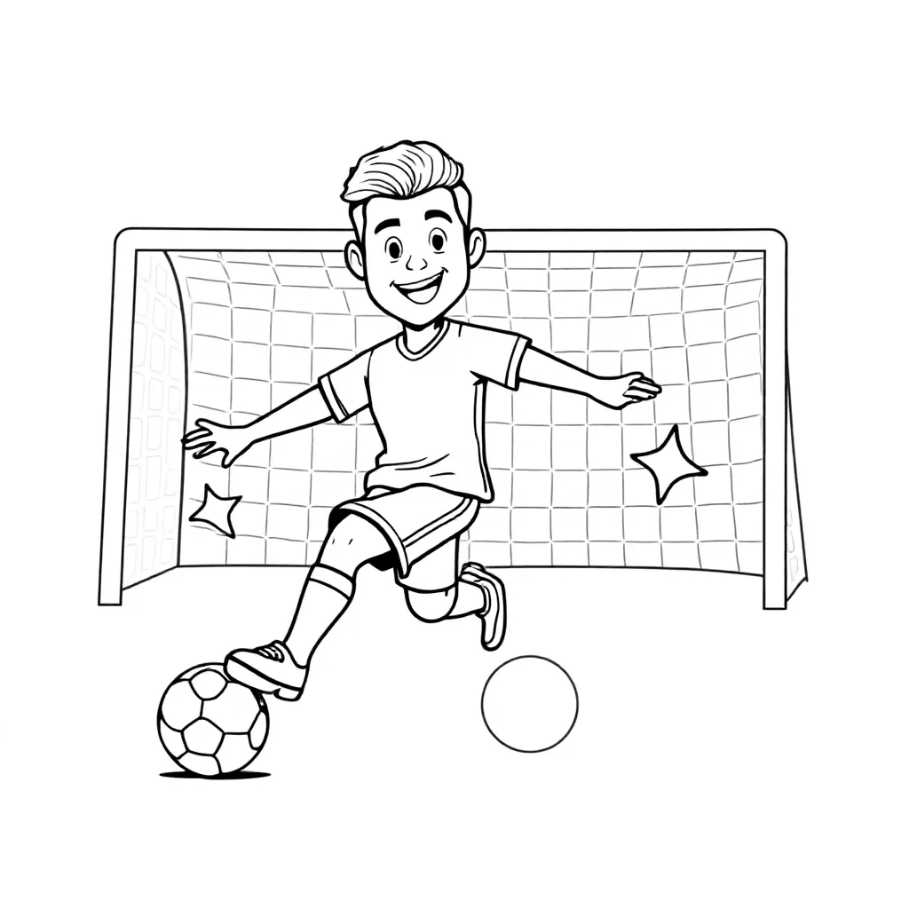 Feuille de coloriage gratuite Cristiano Ronaldo pour enfants