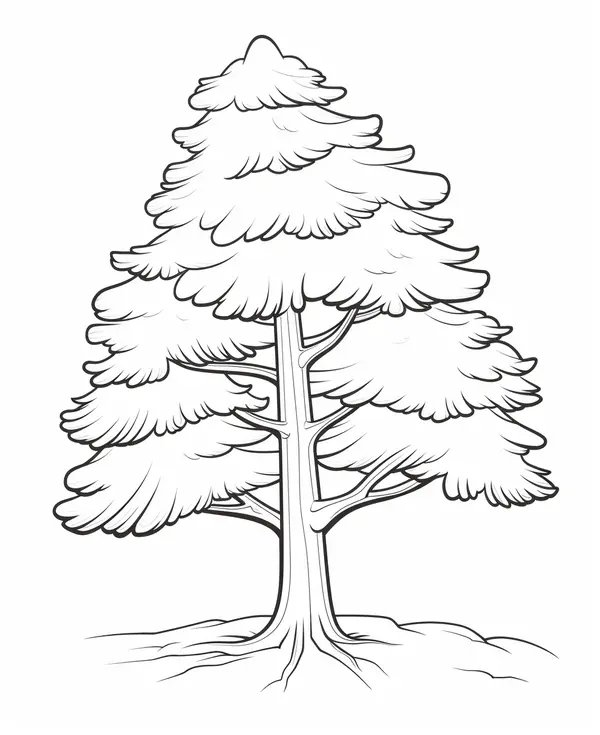 Dennenboom coloring page for children