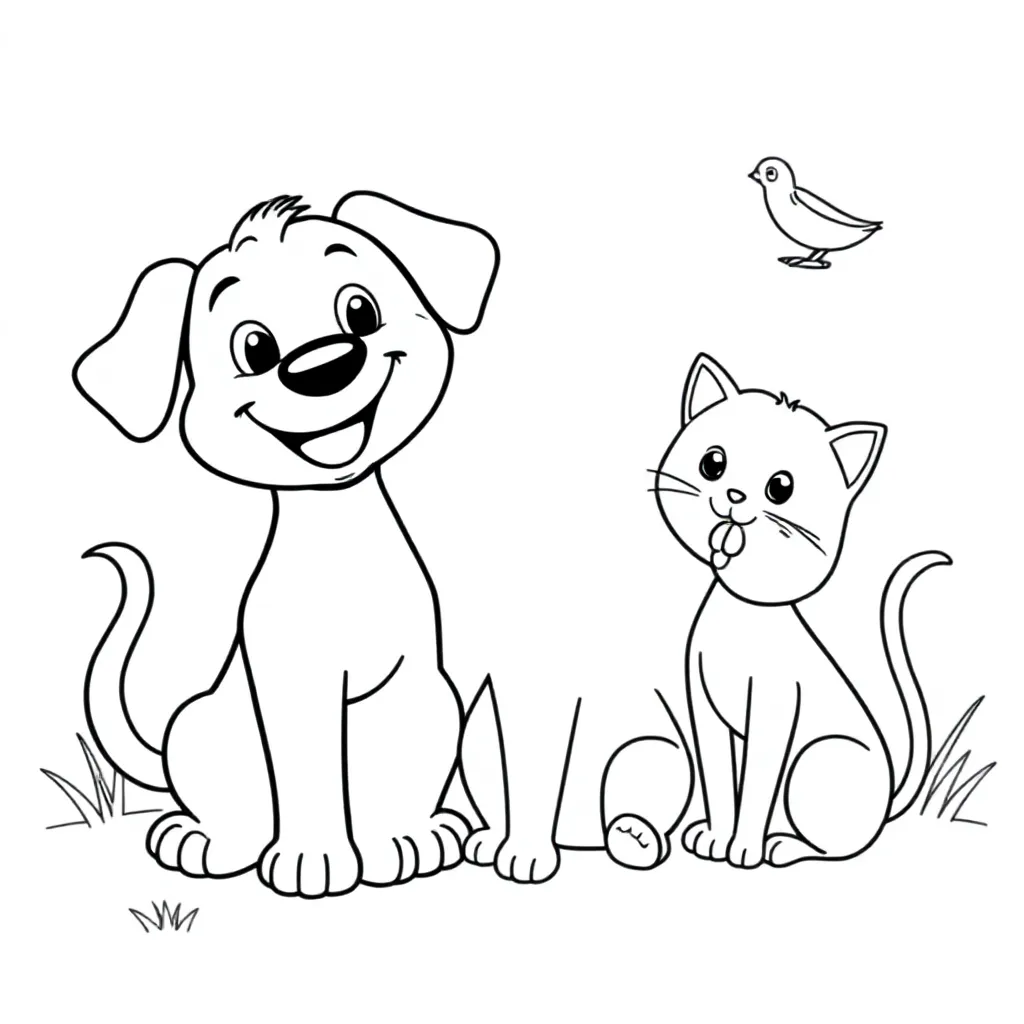 Feuille de coloriage GRATUITE ANIMAUX Feuille de coloriage pour Enfants