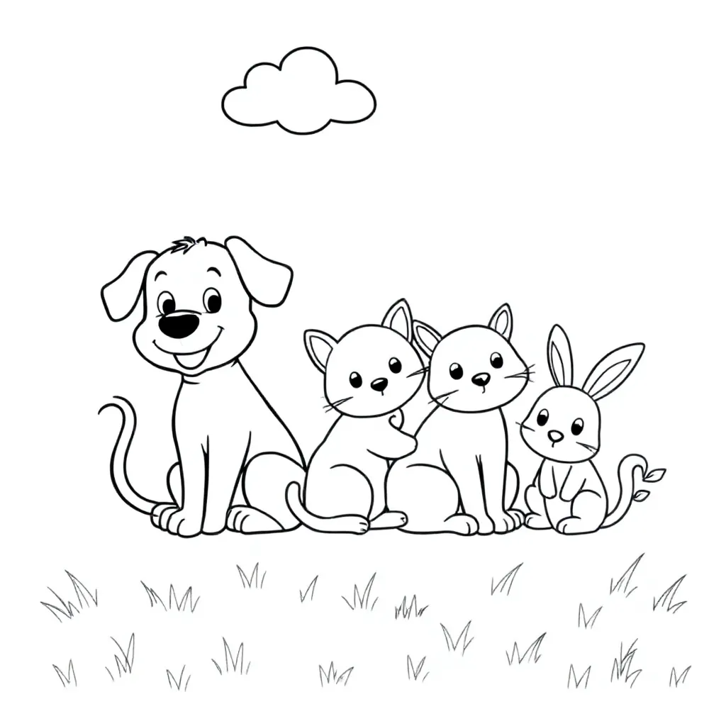 Plantilla de colorear Gratis animales Plantilla de colorear para niños