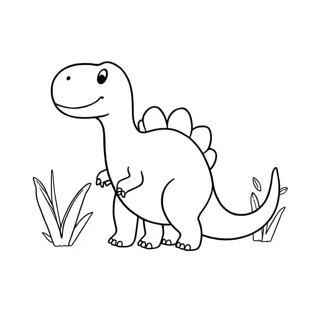 Dino coloring page for children