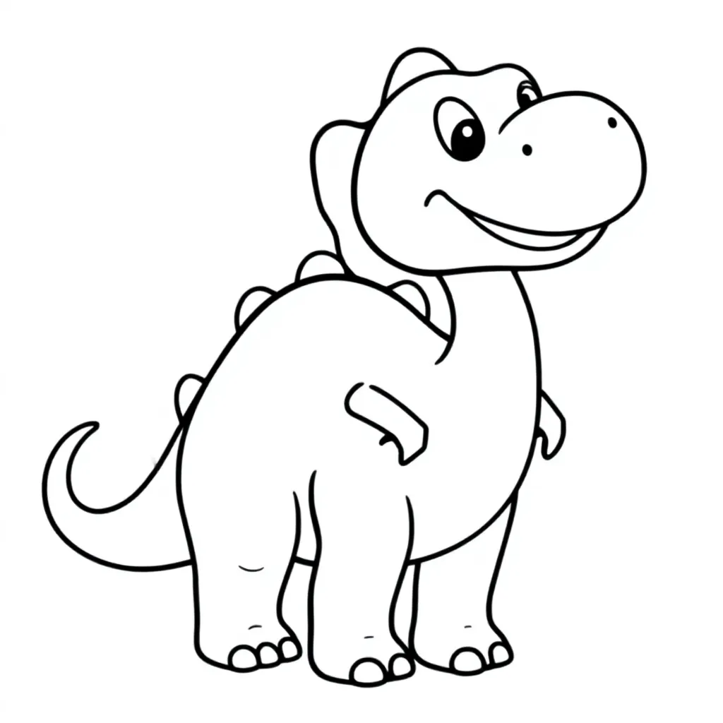 Dino kleurplaat voor kinderen