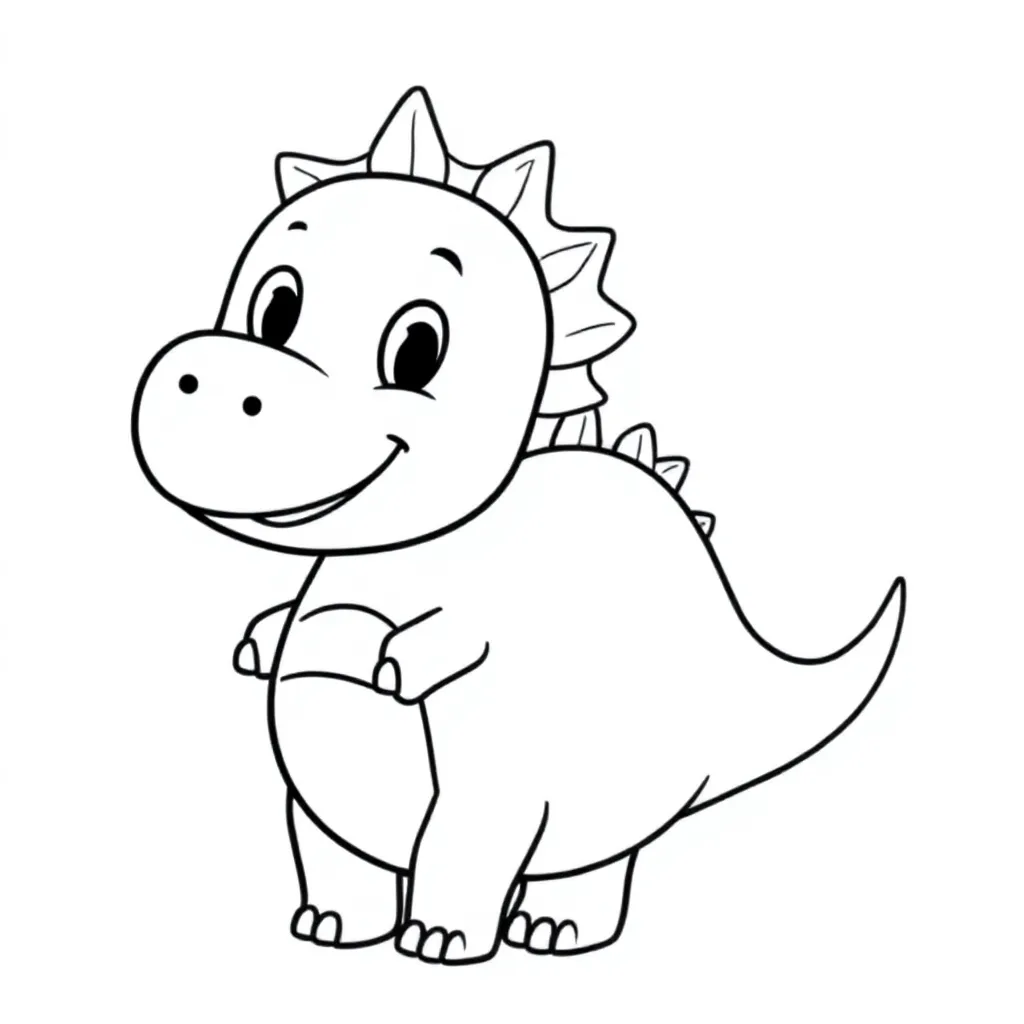 Dino kleurplaat voor kinderen