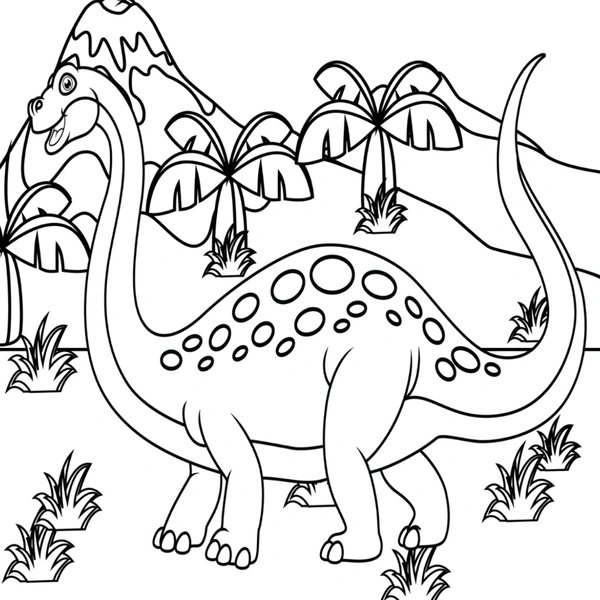 Dinosaur Apatosaurus coloring page for children