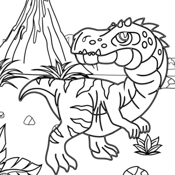 Dinosaur Giganotosaurus coloring page for children