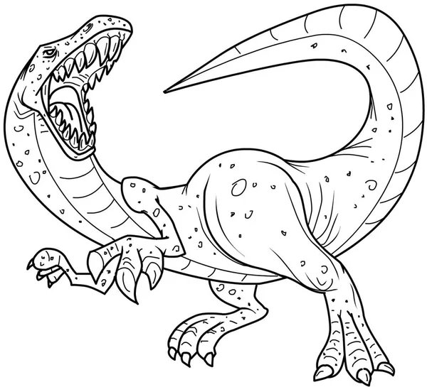 Feuille de coloriage Dinosaure Velociraptor