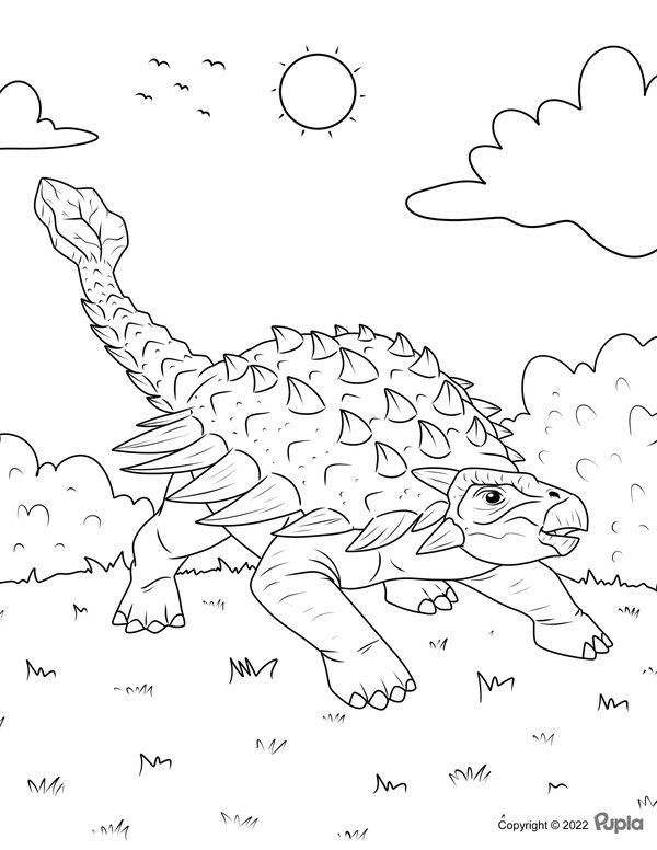 Malvorlage Dinosaurier Ankylosaurus