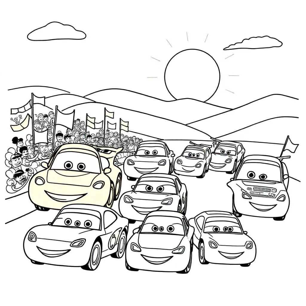 Disney Cars coloring page for children