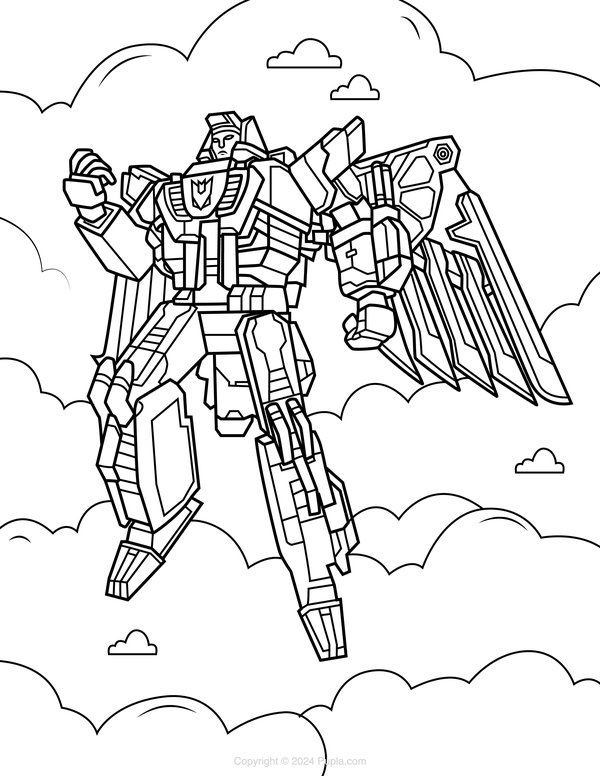 Divebomb coloring page for children