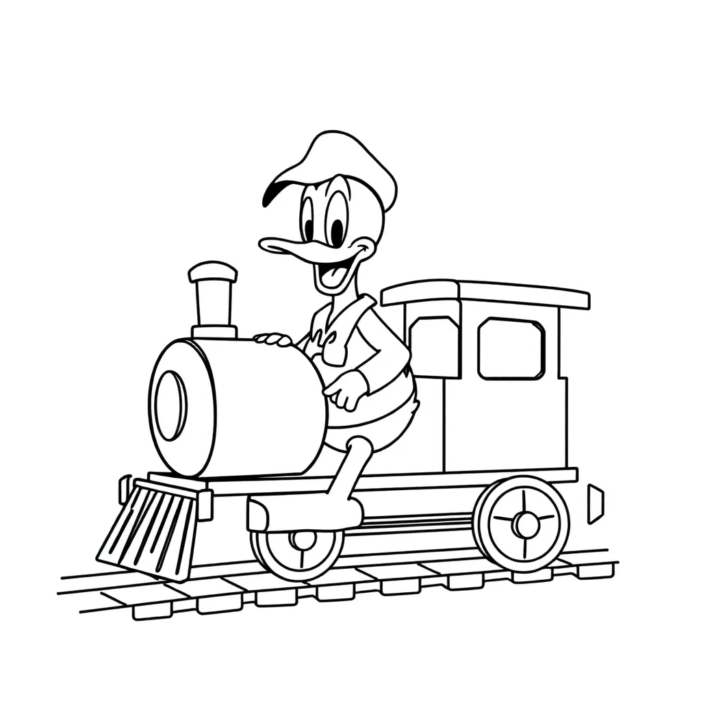 Donald Duck Disney Stripfiguur Avontuur Tekenfilm coloring page for children