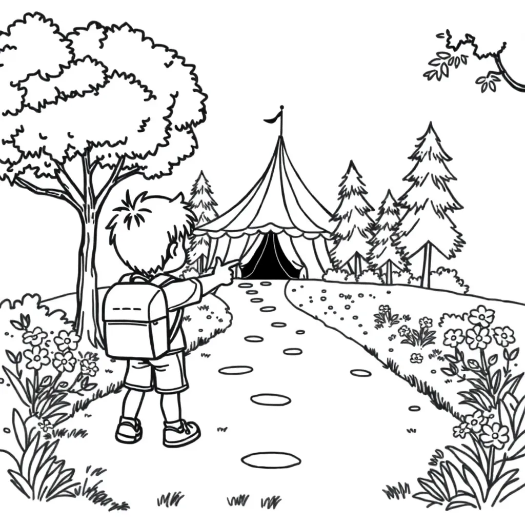 Dora Avontuur Cartoon Buitenleven Exploratie coloring page for children