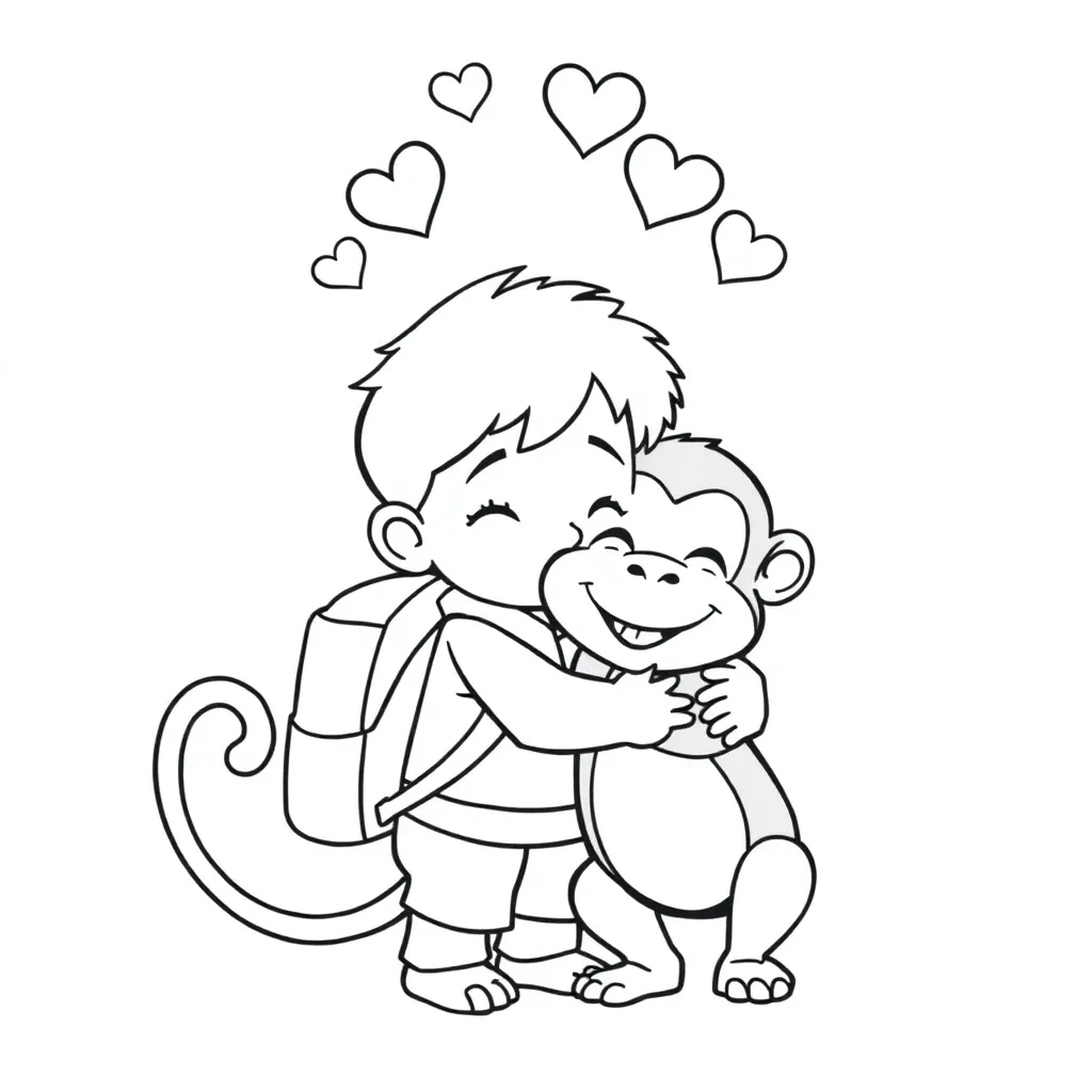 Dora Avontuur Vriendschap Cartoon Knuffel coloring page for children