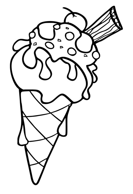 Druipend Ijsje coloring page for children
