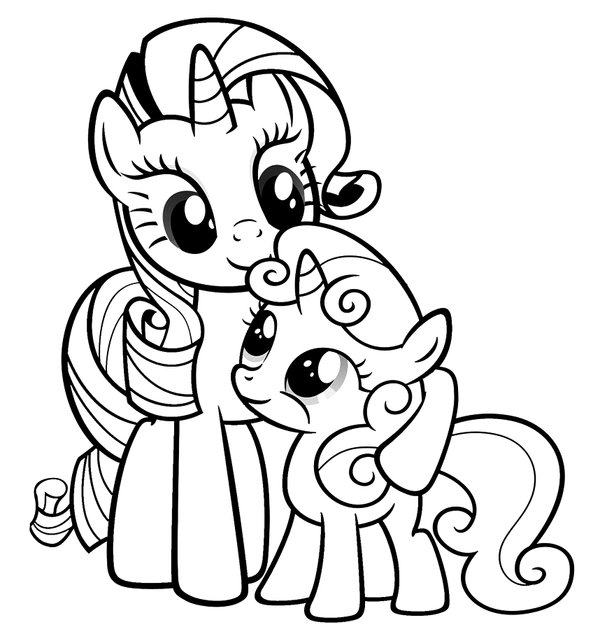 Feuille de coloriage Duo My Little Pony