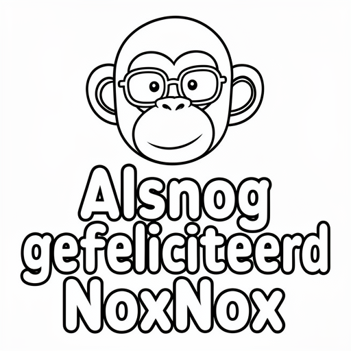 een aap met een bril kleurplaat voor kinderen