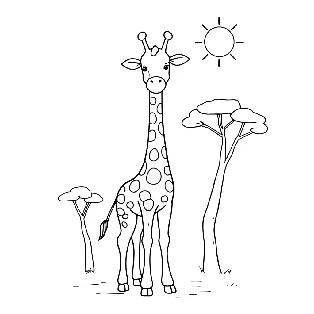 a giraffe in its natural habitat with the text 'giraffe group' above
