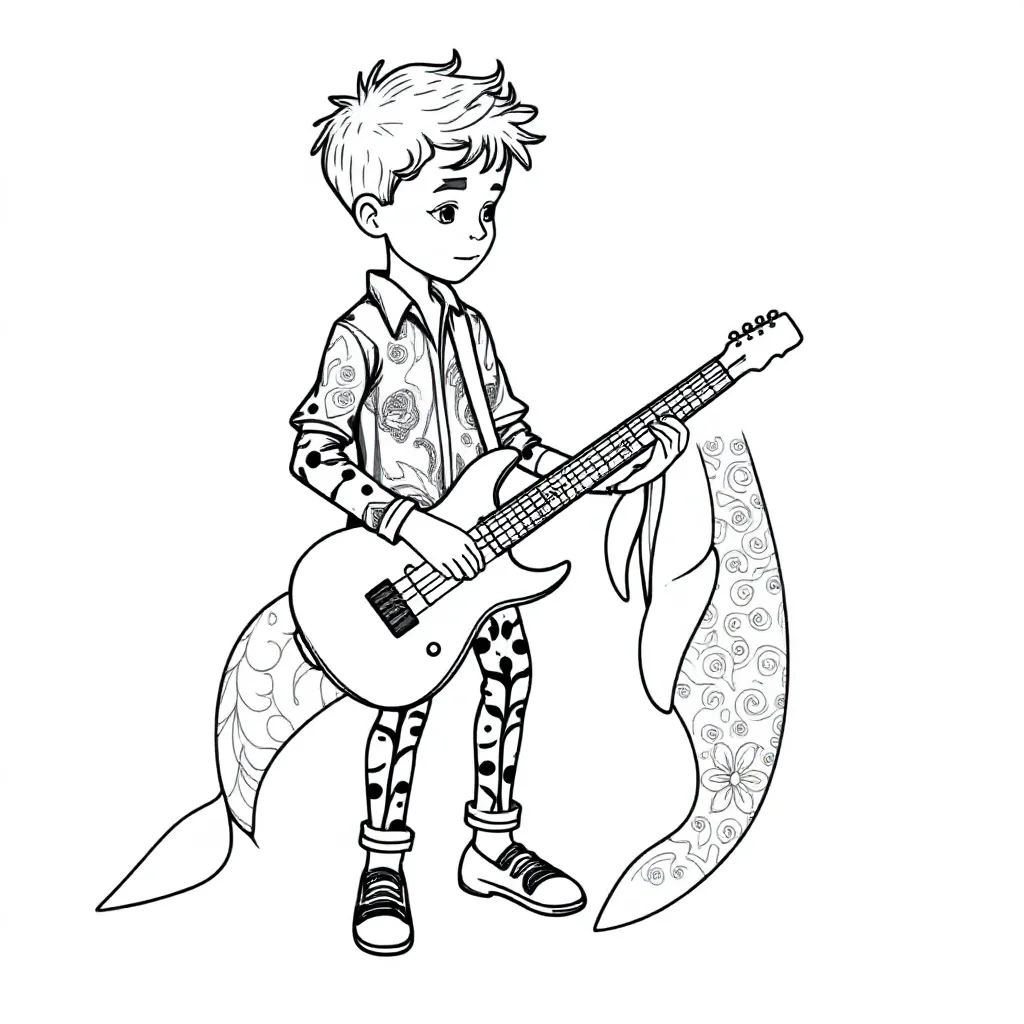 een jongen van 8 jaar met kleren aan ( mens ) die met een orka speelt ( z'n zeedier die op een walvis lijkt)