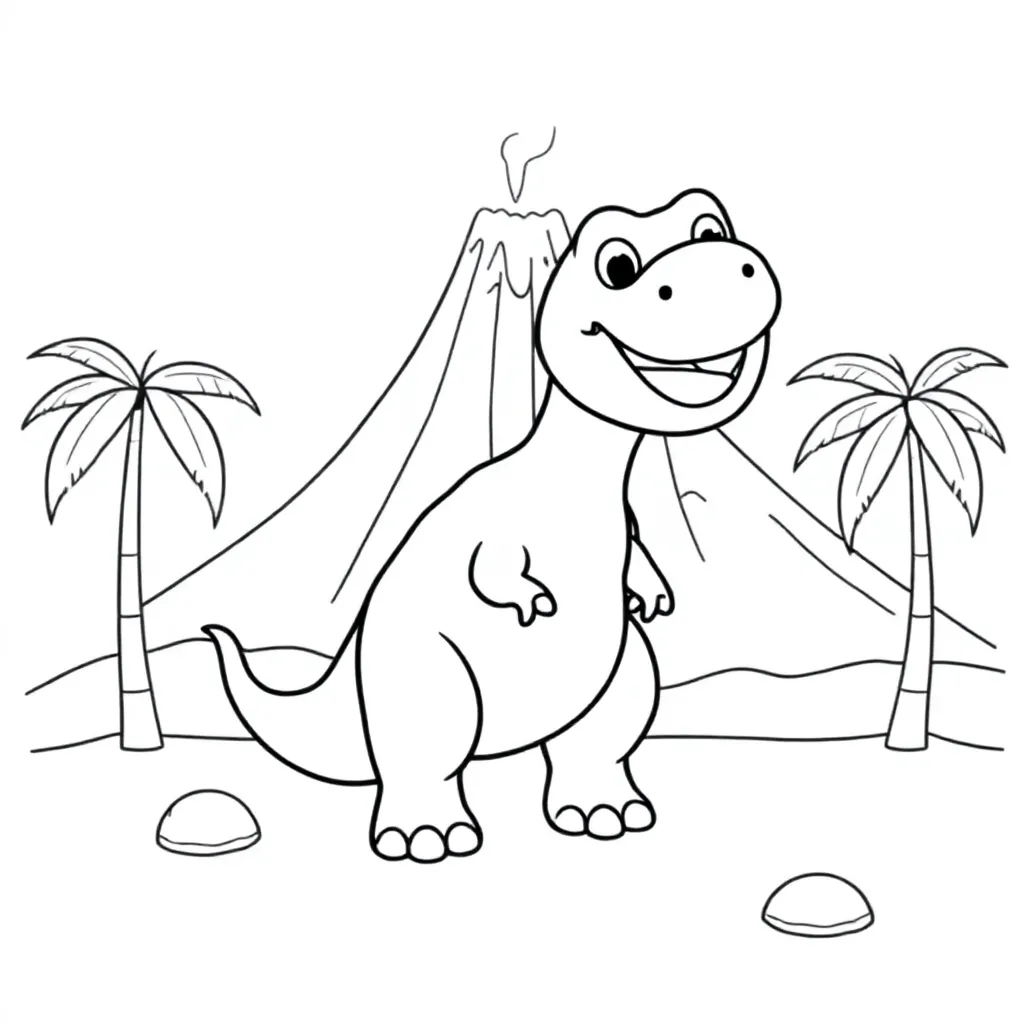 Un coloriage de dinosaure